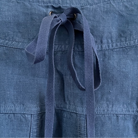 Athleta Dusk Blue Linen Day Dream Skater Skirt - Picture 3 of 5